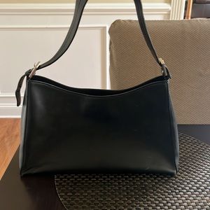 Ann Taylor black leather handbag